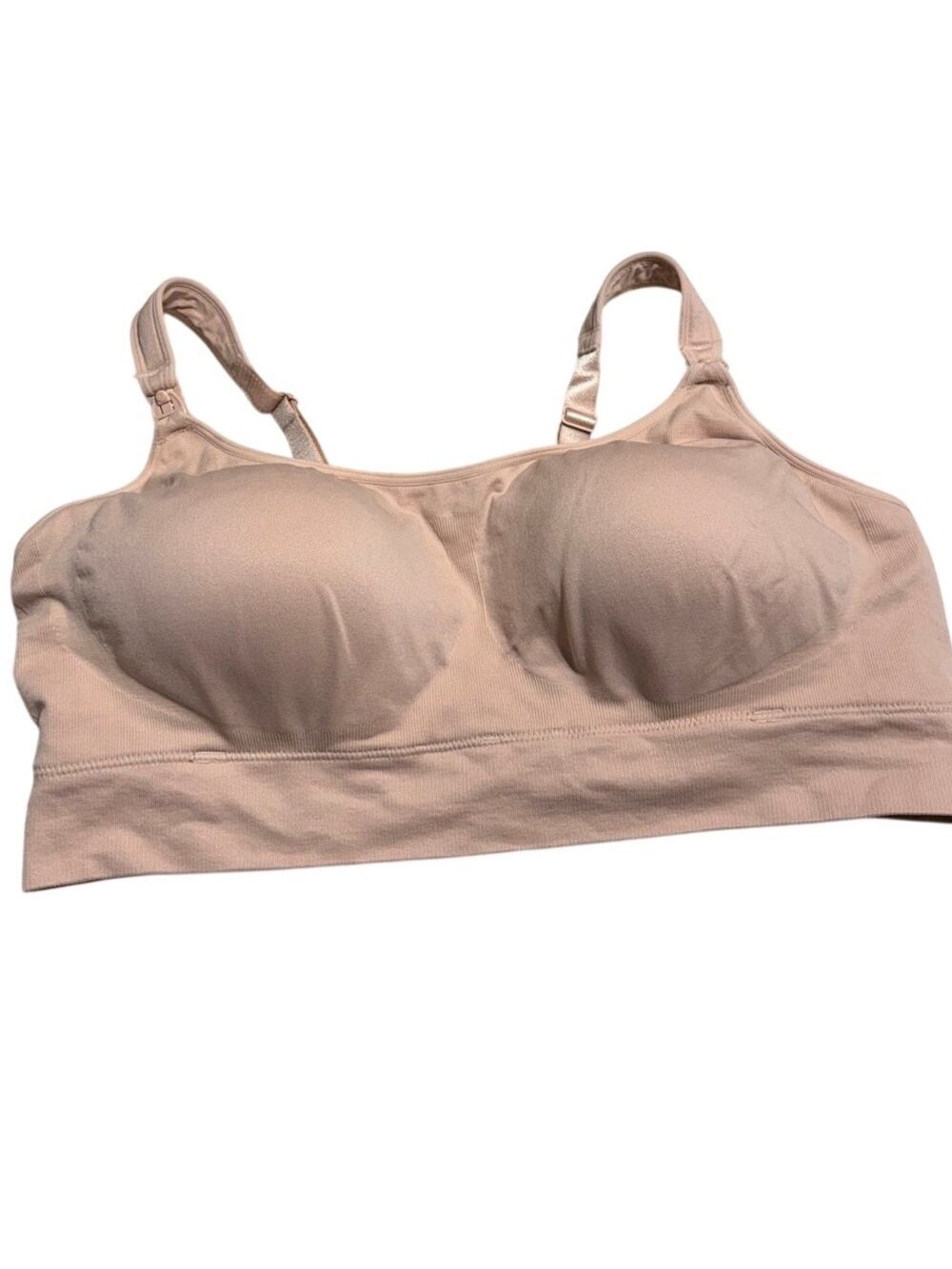 MomCozy Nursing Bra Plus Size 3X Neutral Breastfeeding Wireless